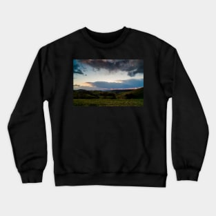 Sunset over the Kaiserstuhl, South-West Germany Crewneck Sweatshirt